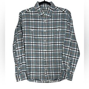 Ash & Erie Flannel Shirt Mens Medium Slim Plaid Button Down Cotton Preppy Fall